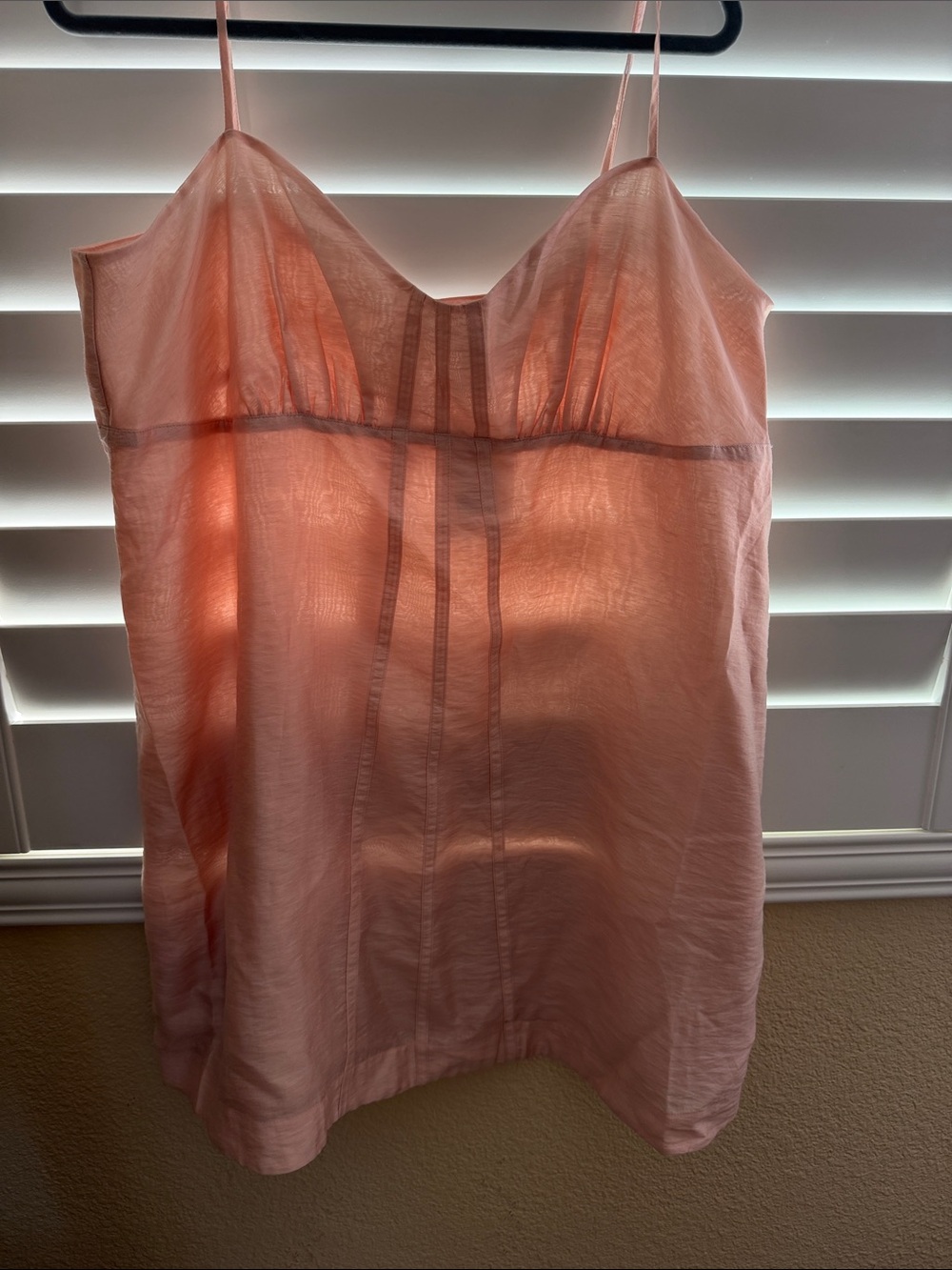 H&M Peach Spaghetti-Strap Mini Dress